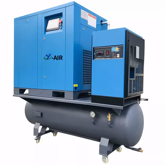 22kw 30HP 3.2 〜 3.7m3/min 産業用電気定置式直接駆動オイル注入スクリューエアコンプレッサー